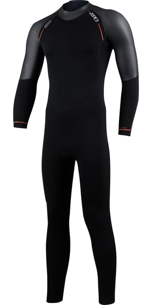 2026 ZONE3 Mens Active-Flex Swim Wetsuit WS25MACTF101 - Black / Orange